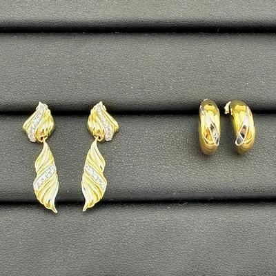 Brand New Earrings 925 Sterling Silver Stamped Zirconia