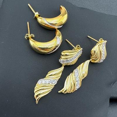 Brand New Earrings 925 Sterling Silver Stamped Zirconia