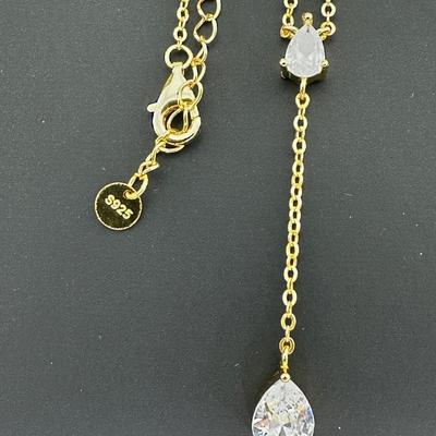 Brand New Earrings And Necklace 925 Sterling Silver Stamped Zirconia