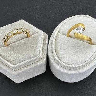 Brand New Rings 925 Sterling Silver Stamped Zirconia