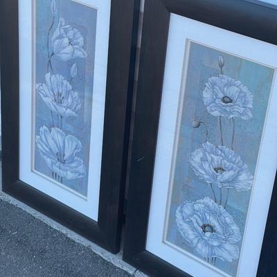Sale Photo Thumbnail #212: pair of 2 flower art work