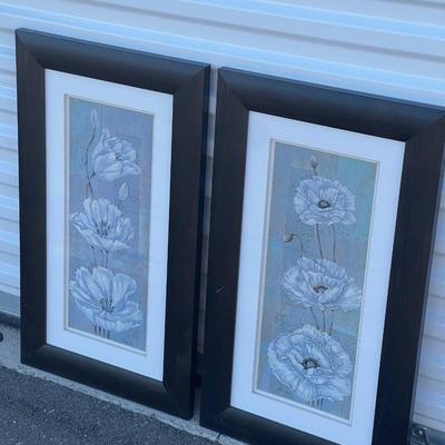 Sale Photo Thumbnail #211: pair of 2 flower art work