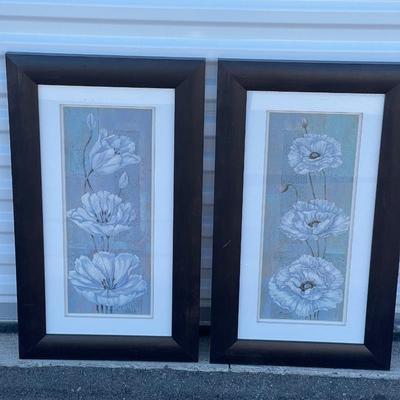 Sale Photo Thumbnail #210: pair of 2 flower art work