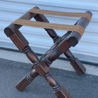 Sale Photo Thumbnail #230: Beautiful vintage folding luggage rack