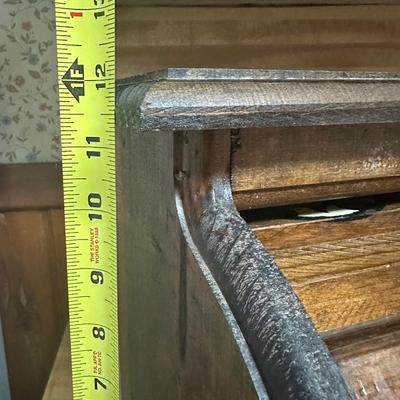 Vintage Wooden Roll Top Bread Box