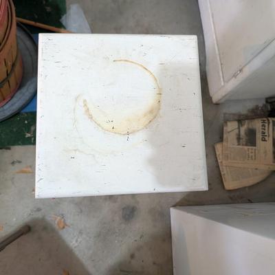 White Wooden Plant Stand.