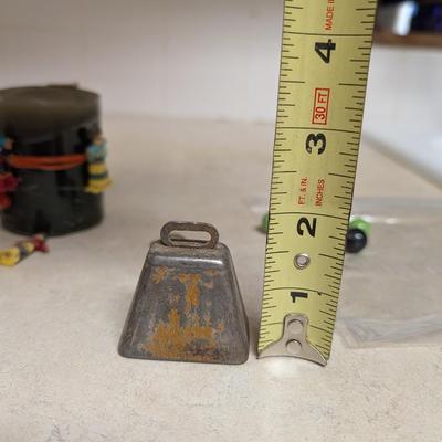 Miscellaneous group, bells,candle,marbles