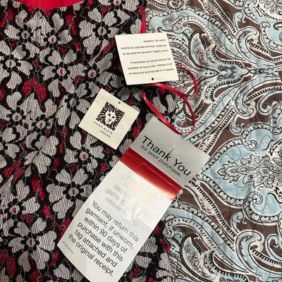 Anne Klein floral lace black and pink tank dress