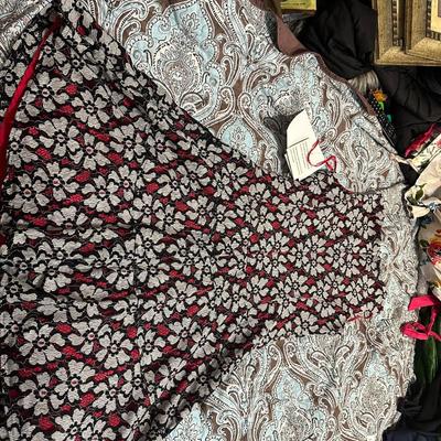 Anne Klein floral lace black and pink tank dress