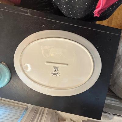 Certified International "Watercolor Snowman" dinner plate, designed by Susan Winget