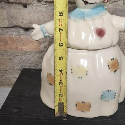 Sale Photo Thumbnail #2: Neat vintage Brush Pottery Mygsie and Mae...sometimes called Raggedy Ann Cookie Jar