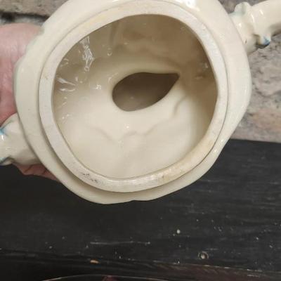 Sale Photo Thumbnail #8: Neat vintage Brush Pottery Mygsie and Mae...sometimes called Raggedy Ann Cookie Jar