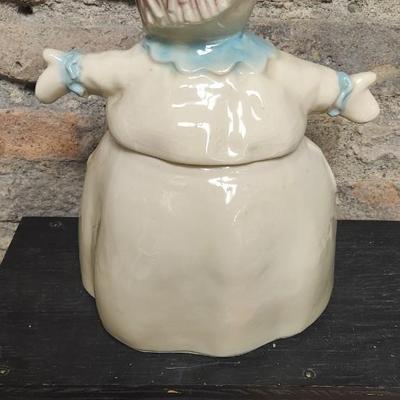 Sale Photo Thumbnail #10: Neat vintage Brush Pottery Mygsie and Mae...sometimes called Raggedy Ann Cookie Jar