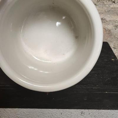 Sale Photo Thumbnail #29: Fantastic copper and China Bain Marie - double boiler. Liner was made by Hall. Super heavy