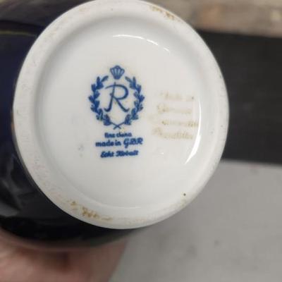 Sale Photo Thumbnail #40: Big cobalt vase and ashtray, gorgeous vase and small trinket box