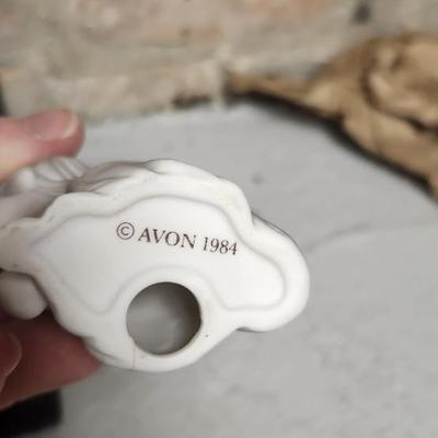 Sale Photo Thumbnail #60: Couple of Avon cats a small Goebel angel, a Siamese paperweight and a cute little lamp