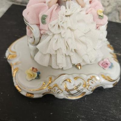 Sale Photo Thumbnail #66: Really neat porcelain ruffles figures. These are super delicate and they all have some damage. Lot 1