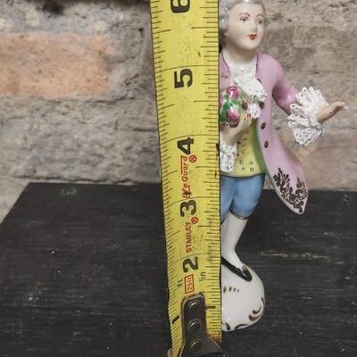 Sale Photo Thumbnail #87: Gorgeous porcelain Dresen figures. The porcelain work is stunning on these pink figures