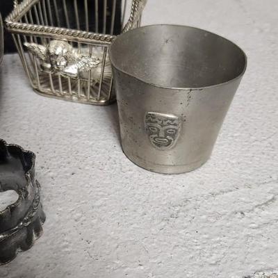 Sale Photo Thumbnail #110: Lot of misc metal pieces...pewter and silverplate
