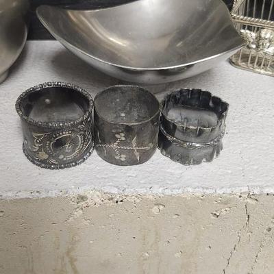 Sale Photo Thumbnail #111: Lot of misc metal pieces...pewter and silverplate