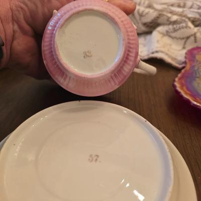 Vintage pink Saucer and mug