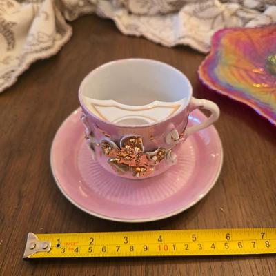 Vintage pink Saucer and mug