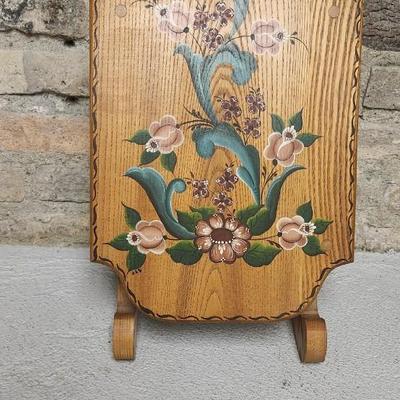 Sale Photo Thumbnail #133: Antique brass lamp, large platter and cute sled decor