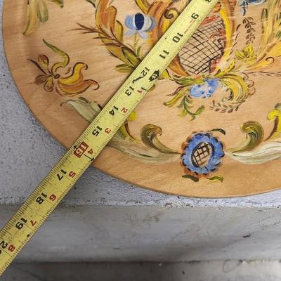 Sale Photo Thumbnail #132: Antique brass lamp, large platter and cute sled decor