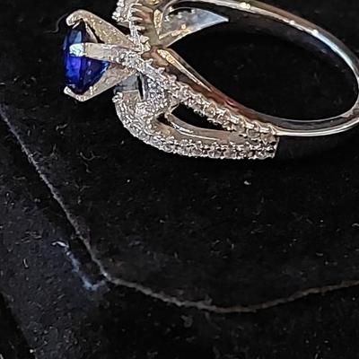 Treated Blue Sapphire Ring