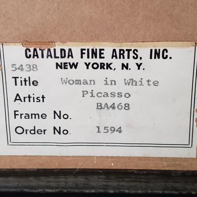"Woman in White" Framed Picasso Print (O-KD)