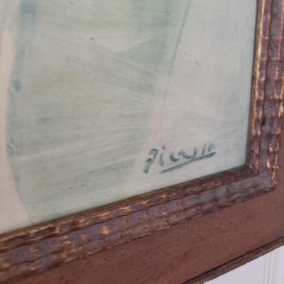 "Woman in White" Framed Picasso Print (O-KD)