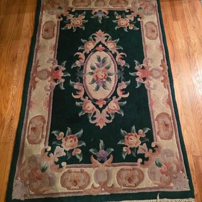 Green rug