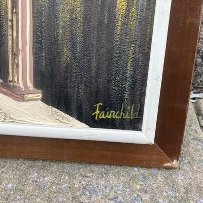 1970s Original Oil Painting signed by “Fairchild” 54” x 24”