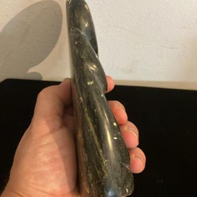 Hand-Carved Shona Stone Sculpture - Kissing Lovers Embrace, 6 Inches, Authentic African Art