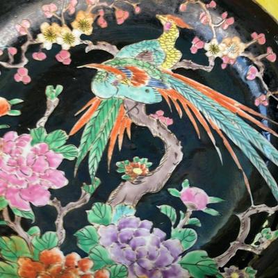 Antique Japanese Floral Porcelain Bowl 8.25 w X 3” h