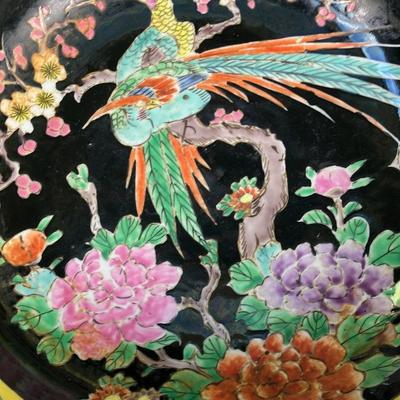 Antique Japanese Floral Porcelain Bowl 8.25 w X 3” h
