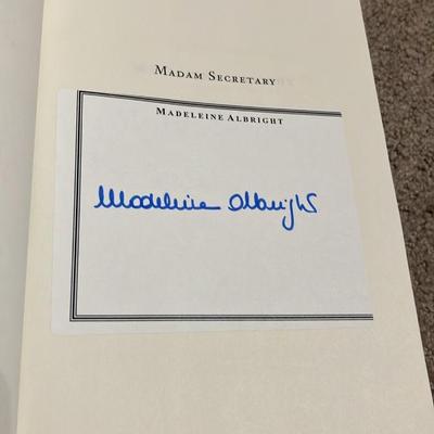 Signed 1st Large Print Edition - "Madam Secretary" by Madeleine Albright - Rare Memoir!