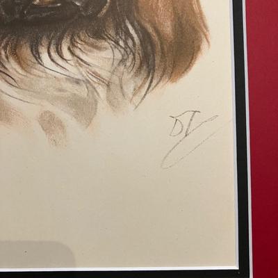 c. 1944 Pekinese Litho of Drawing By American Illustrator Diana Thorne