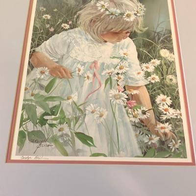 Vintage Signed Giclee Print "As a Flower of the Field" by Carolyn Blish, 2003