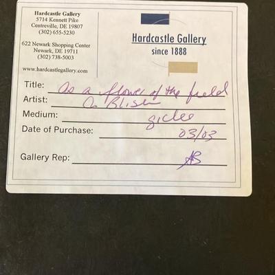 Vintage Signed Giclee Print "As a Flower of the Field" by Carolyn Blish, 2003