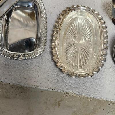 Sale Photo Thumbnail #317: Lot of misc metal stuff. That silverplate pyrex is neat!