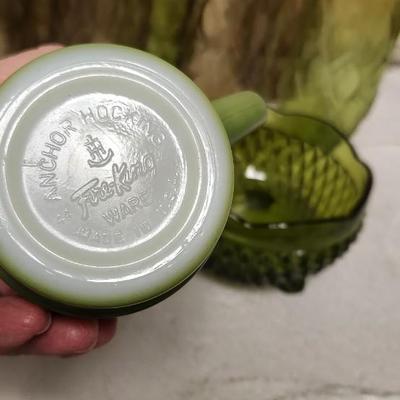 Sale Photo Thumbnail #335: The turned is awesome. Green and brown tumblers and a couple other pieces