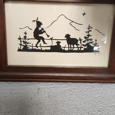 Sale Photo Thumbnail #362: Paper cutting art, lamp shade with old ball jar and a great red tidbit