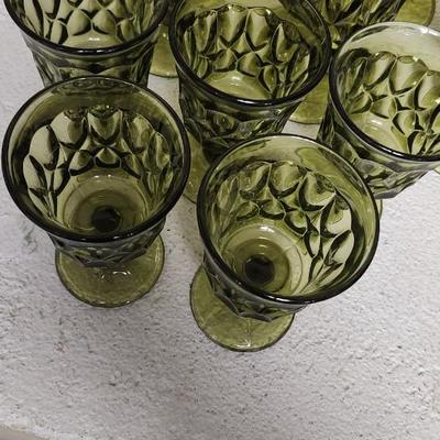 Sale Photo Thumbnail #383: Avocado Noritake Perspective stemware...check out the Norby's tag!!!