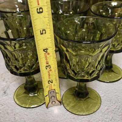 Sale Photo Thumbnail #381: Avocado Noritake Perspective stemware...check out the Norby's tag!!!