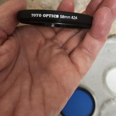 Sale Photo Thumbnail #429: Lot of 8 - 58 mm filters. Fits small flat rate box