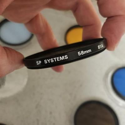 Sale Photo Thumbnail #426: Lot of 8 - 58 mm filters. Fits small flat rate box