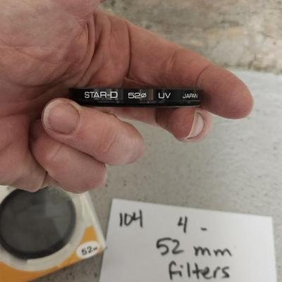 Sale Photo Thumbnail #470: Lot of 3 - 52mm filters. Fits small flat rate box