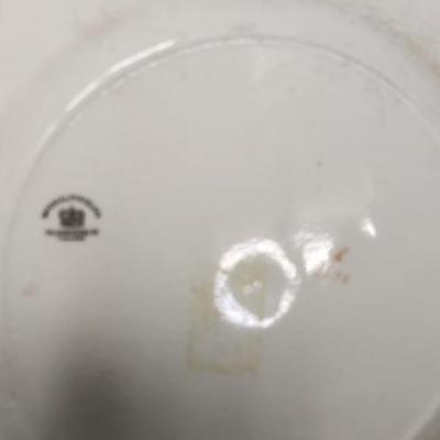 Sale Photo Thumbnail #554: Lot of plates, serving pieces, a pair of beautiful espresso cups