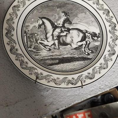 Sale Photo Thumbnail #558: Lot of plates, serving pieces, a pair of beautiful espresso cups